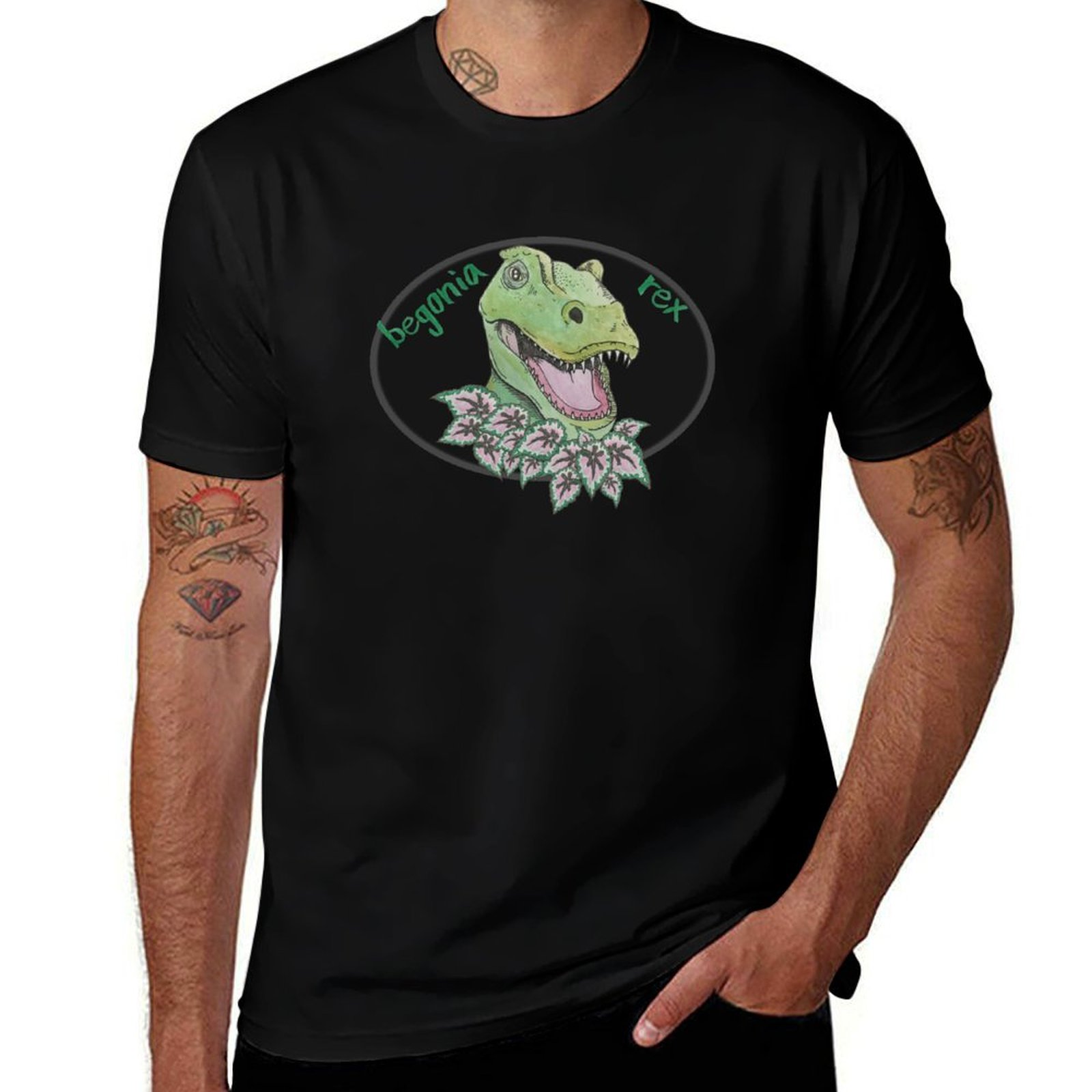 Begonia Rex - T-shirt T rex begonia, casual, per